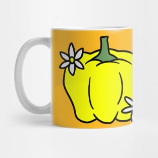 Yellow Bell Pepper With Blossoms Mug